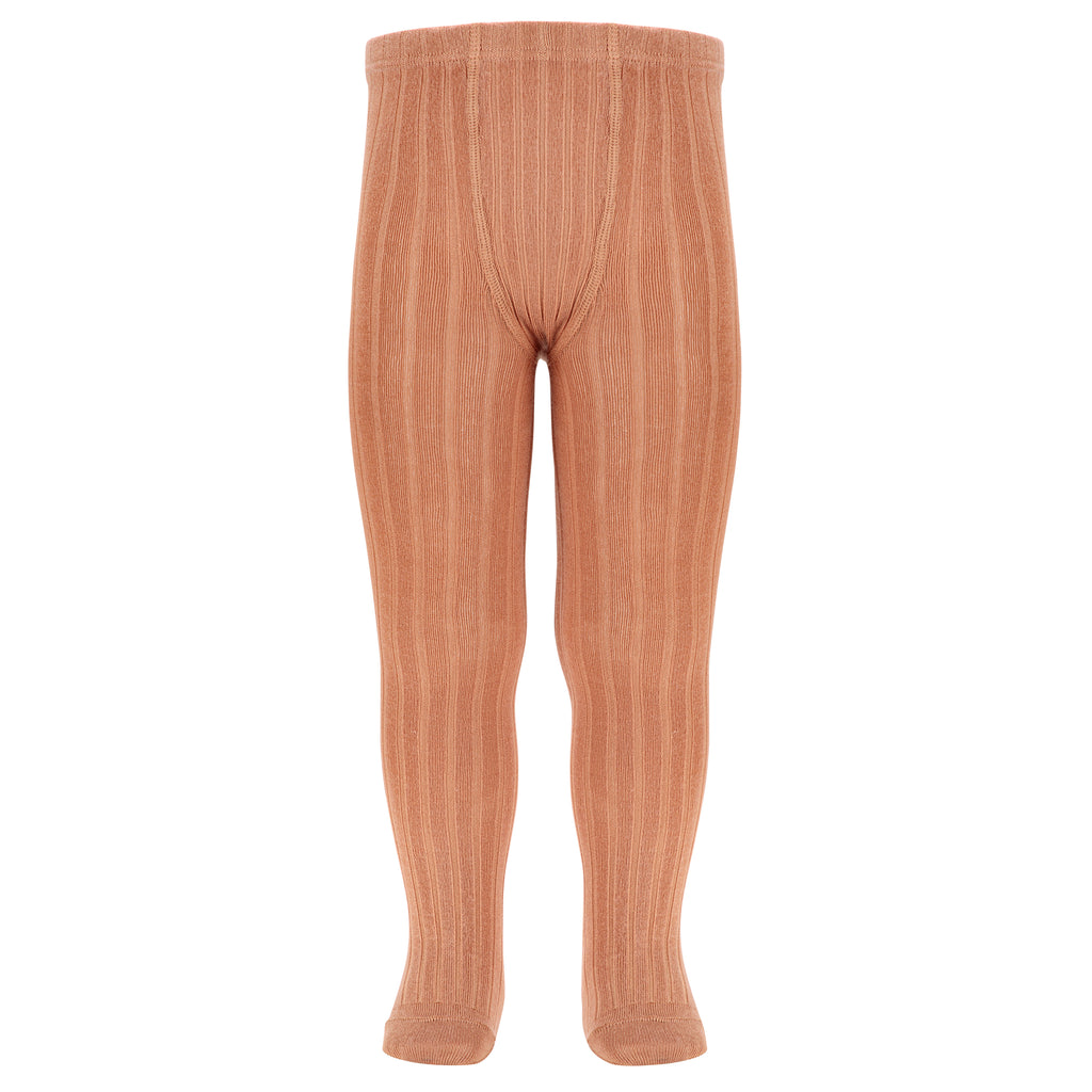 Condor - Basic rib kousenbroek (Nougat)