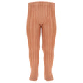 Condor - Basic rib kousenbroek (Nougat)