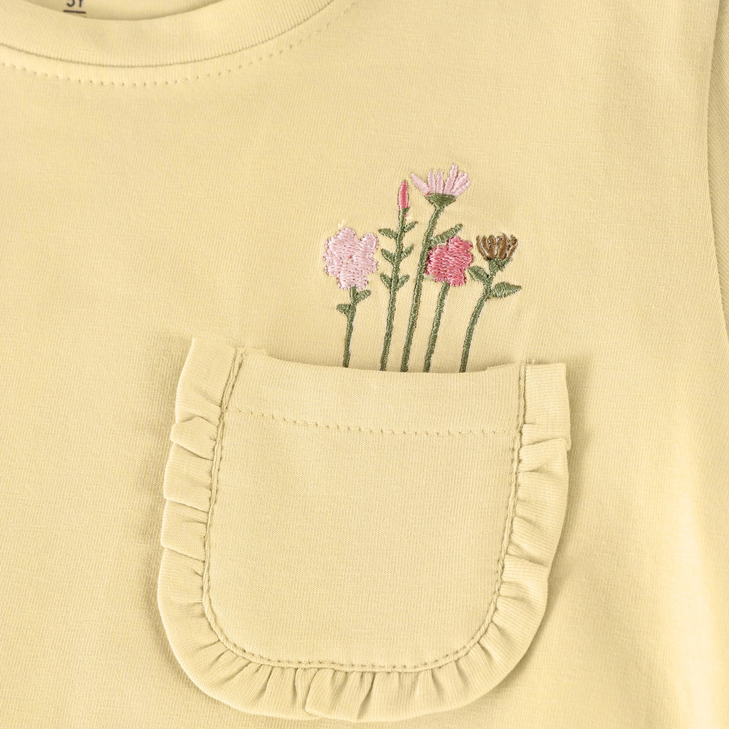 Minymo - T-shirt Yellow Flower