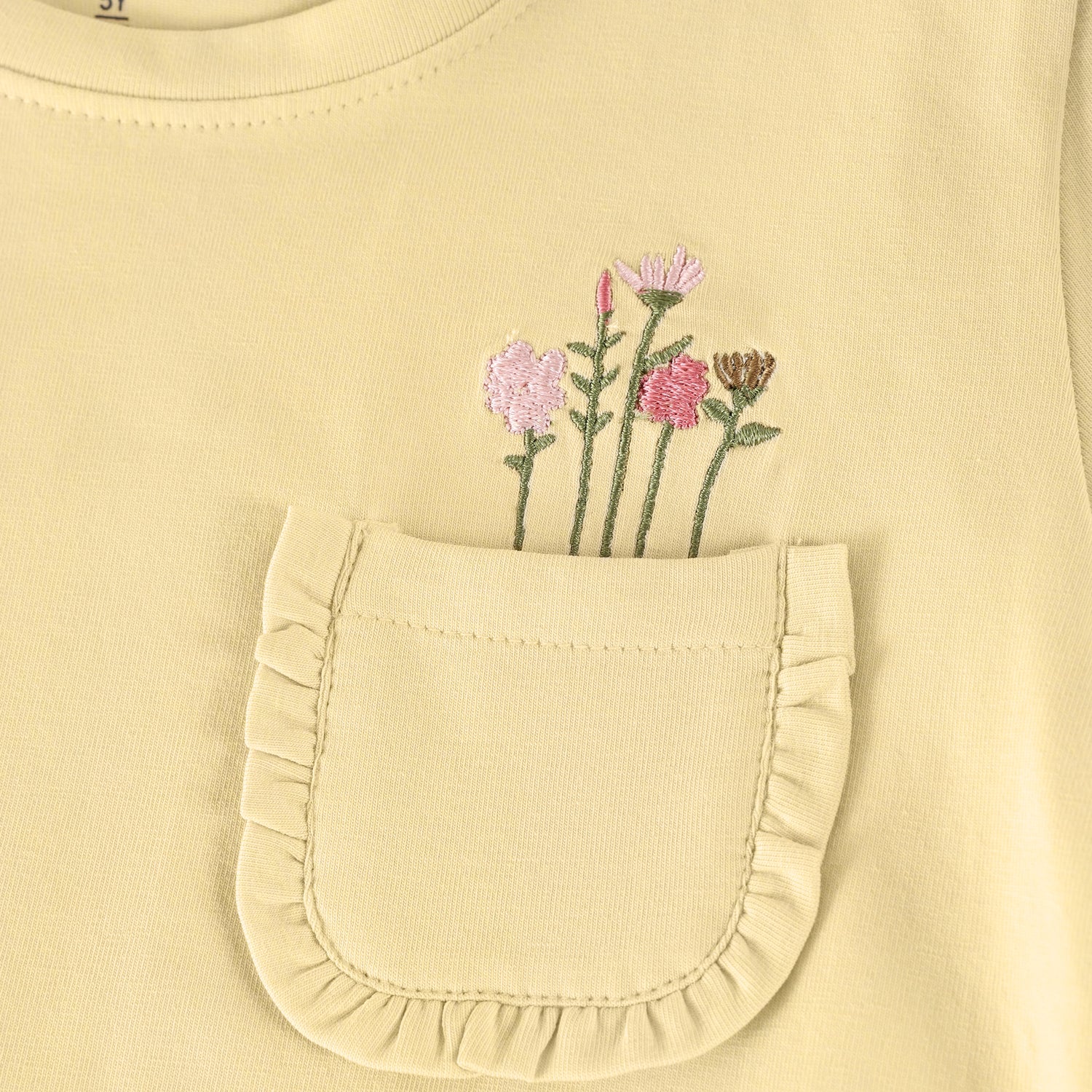 Minymo - T-shirt Yellow Flower