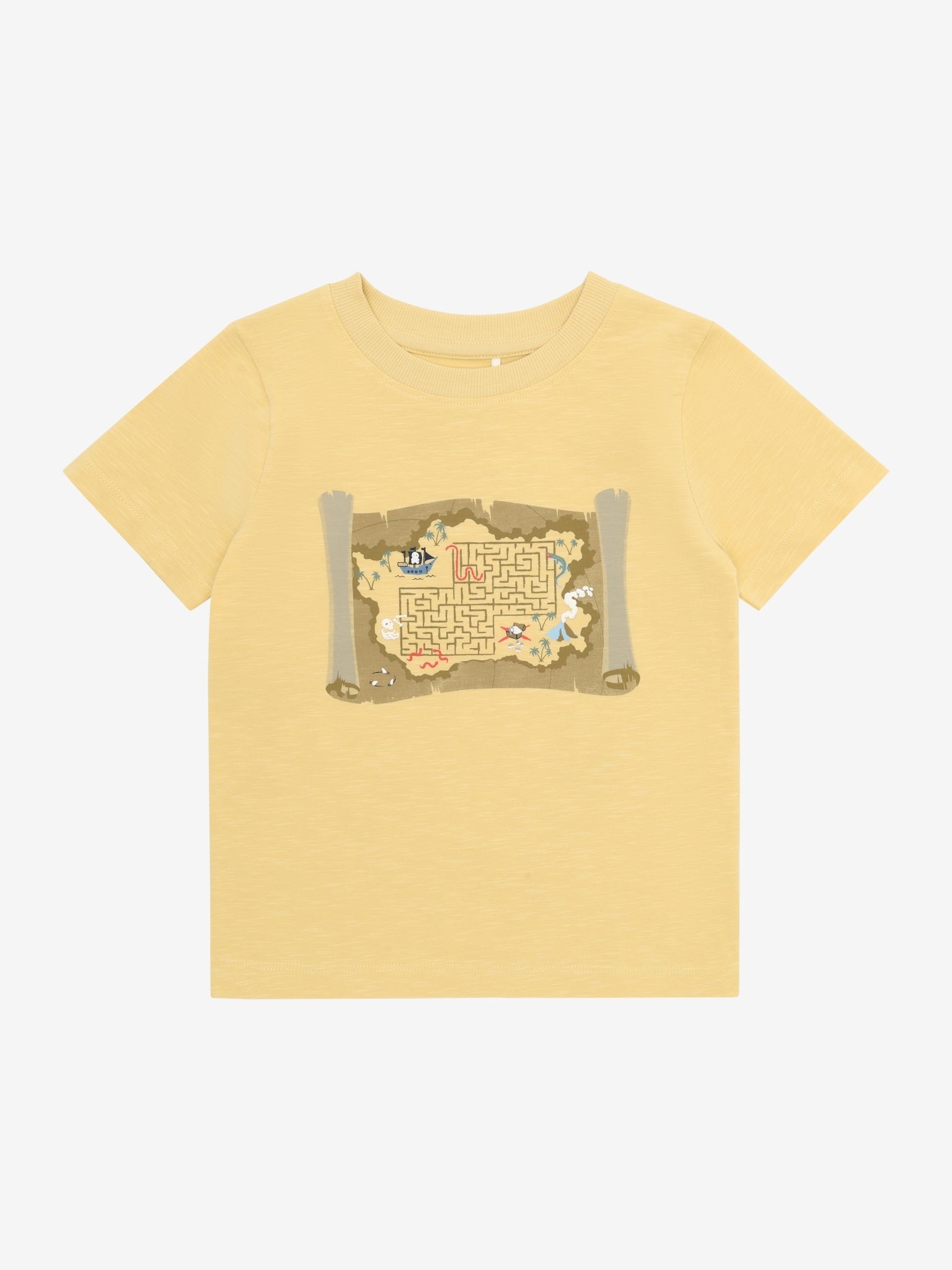 Minymo - T-shirt Schatkaart (zand/geelkleur)