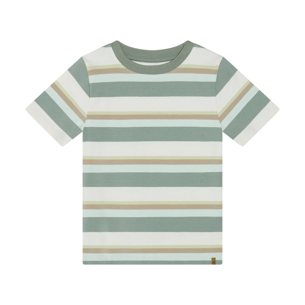 Minymo - T-shirt gestreept green