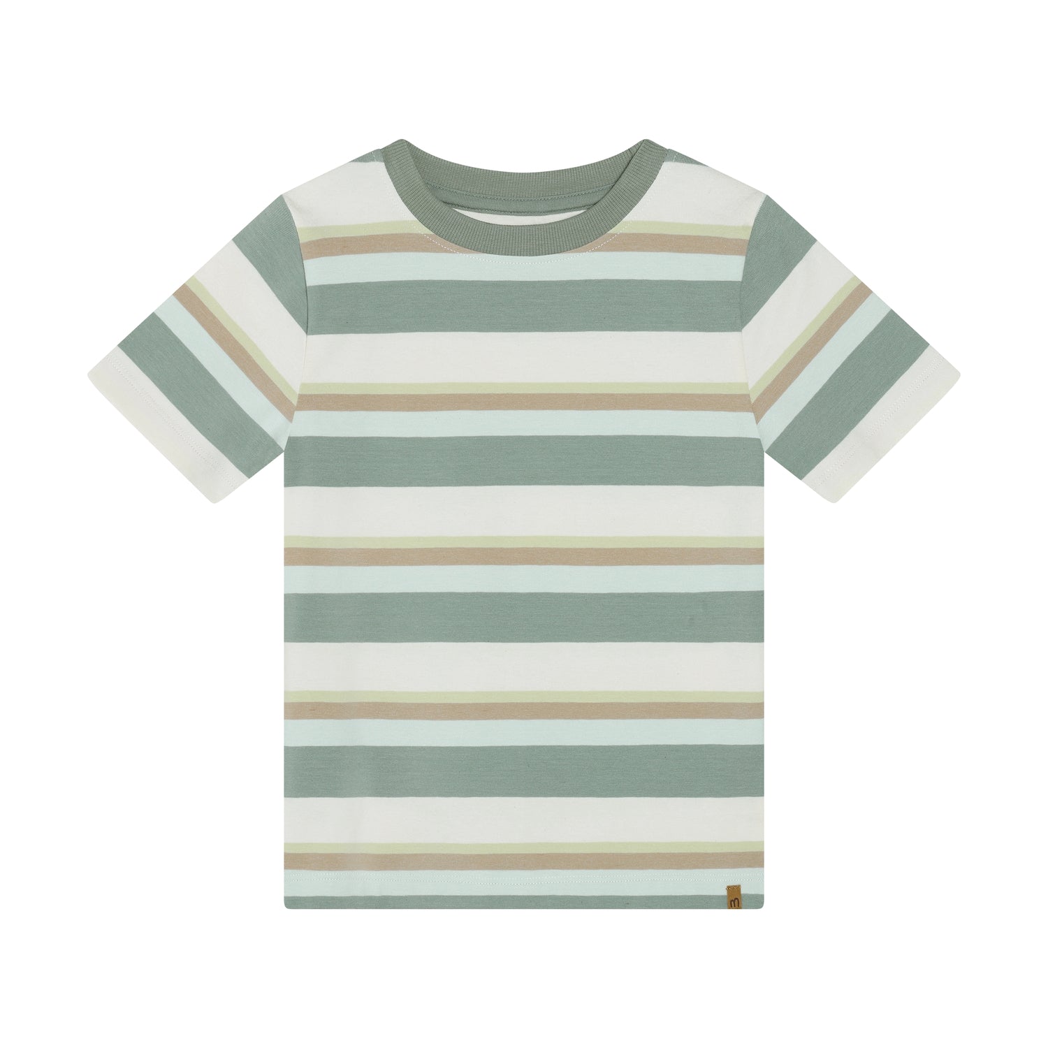 Minymo - T-shirt gestreept green