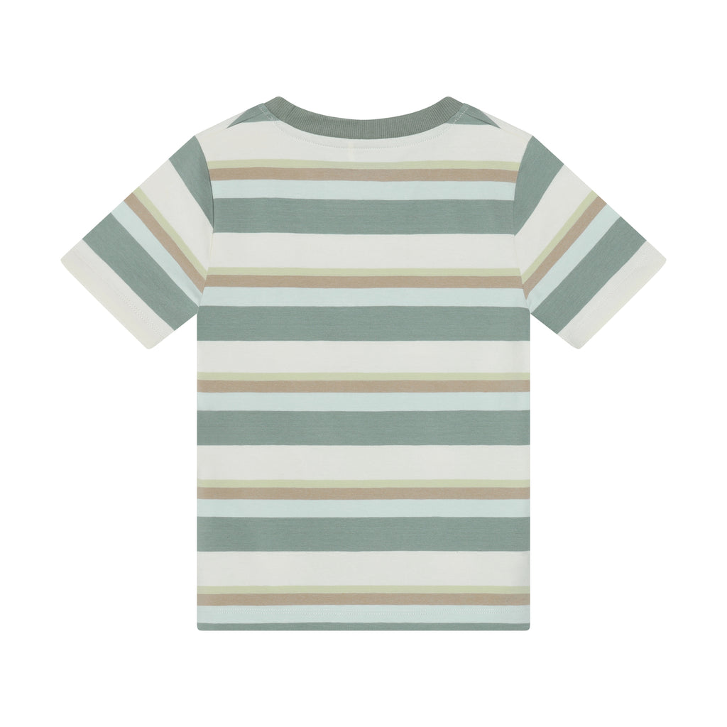 Minymo - T-shirt gestreept green