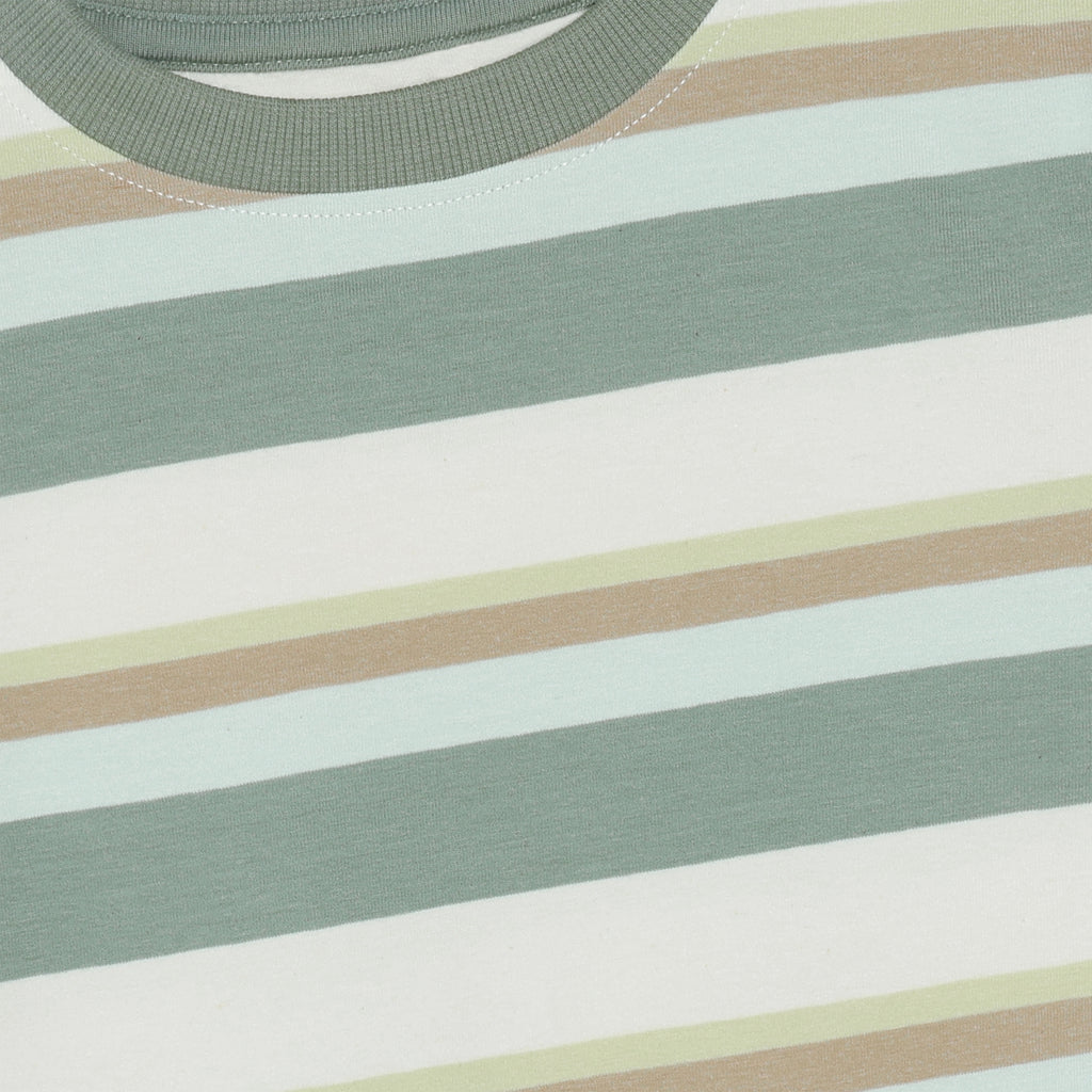 Minymo - T-shirt gestreept green