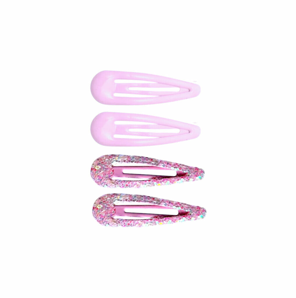 Busy Lizzie - Clickspeld Glitter/effen Light pink