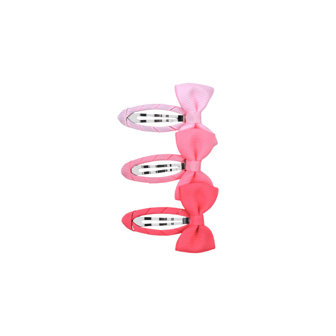 Busy Lizzie - Clickspeld strik roze (3-pack)