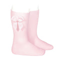 Condor - Kniekousen met Grosgrain strik (Pink)