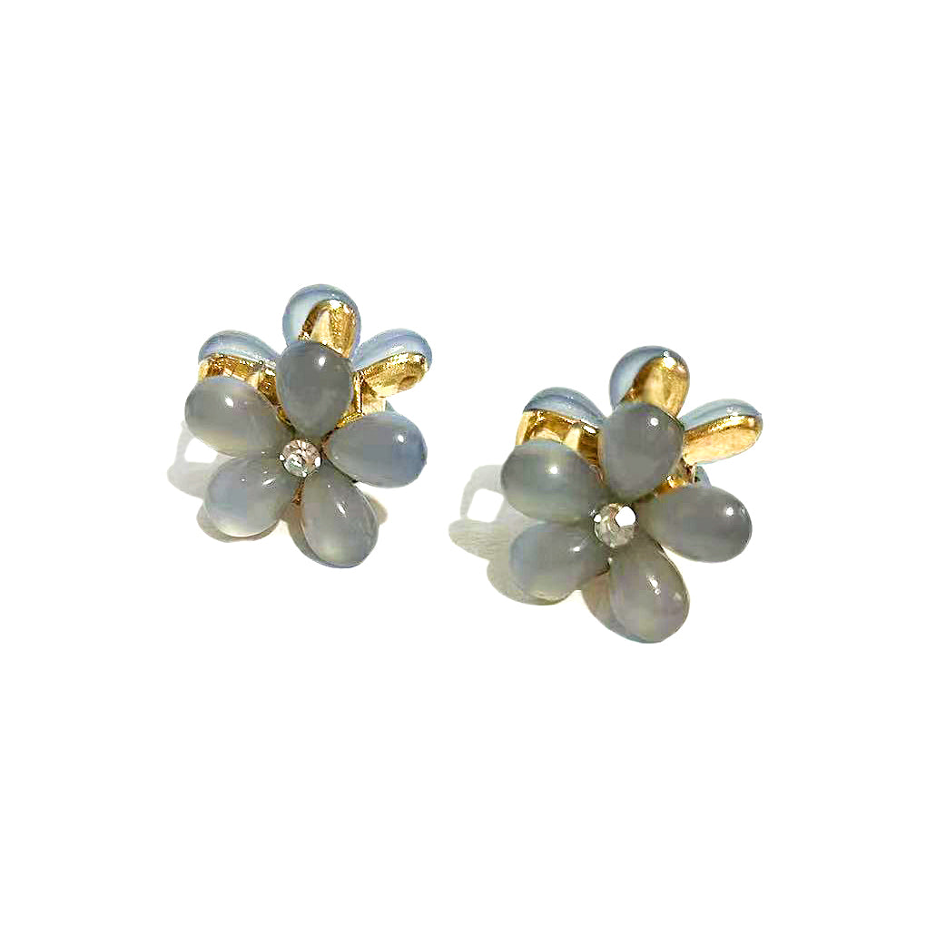 Busy Lizzie - mini haar clips - flowers lavendel