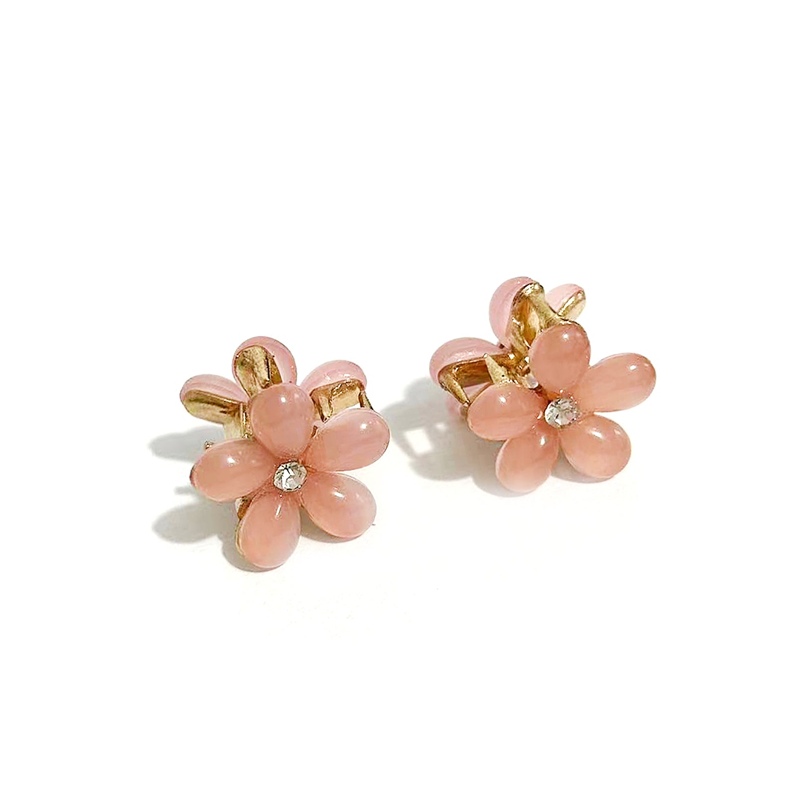 Busy Lizzie - mini haar clips - flowers rose