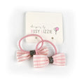Busy Lizzie - Mini elastiekjes met strik - pink