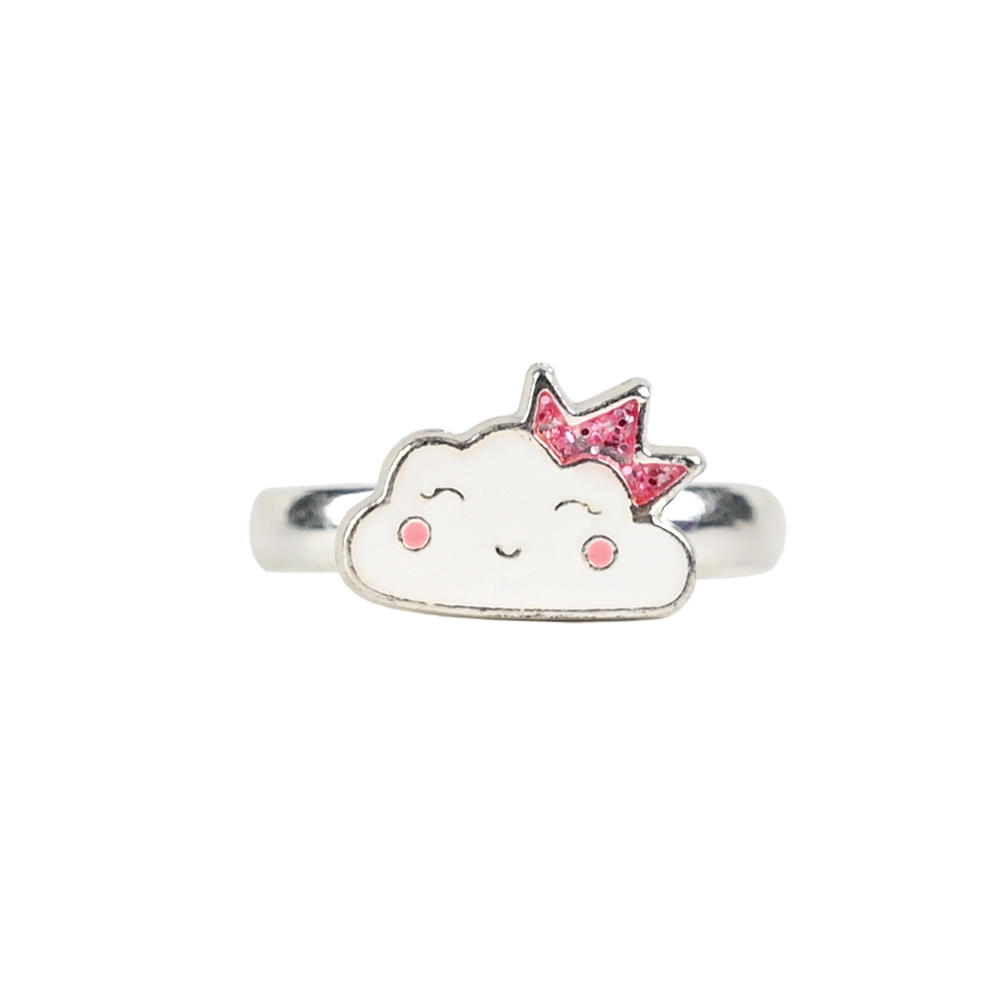 Busy Lizzie - Verstelbare ring - wolkje (silver)