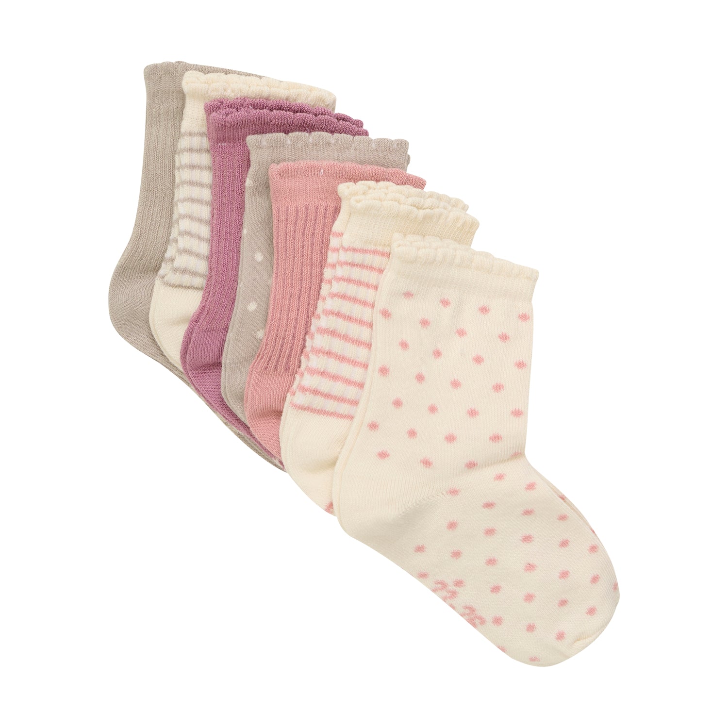 Minymo - Set 7 paar sokken Ash rose