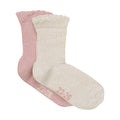 Minymo - 2-pack sokken met glitter Ash rose