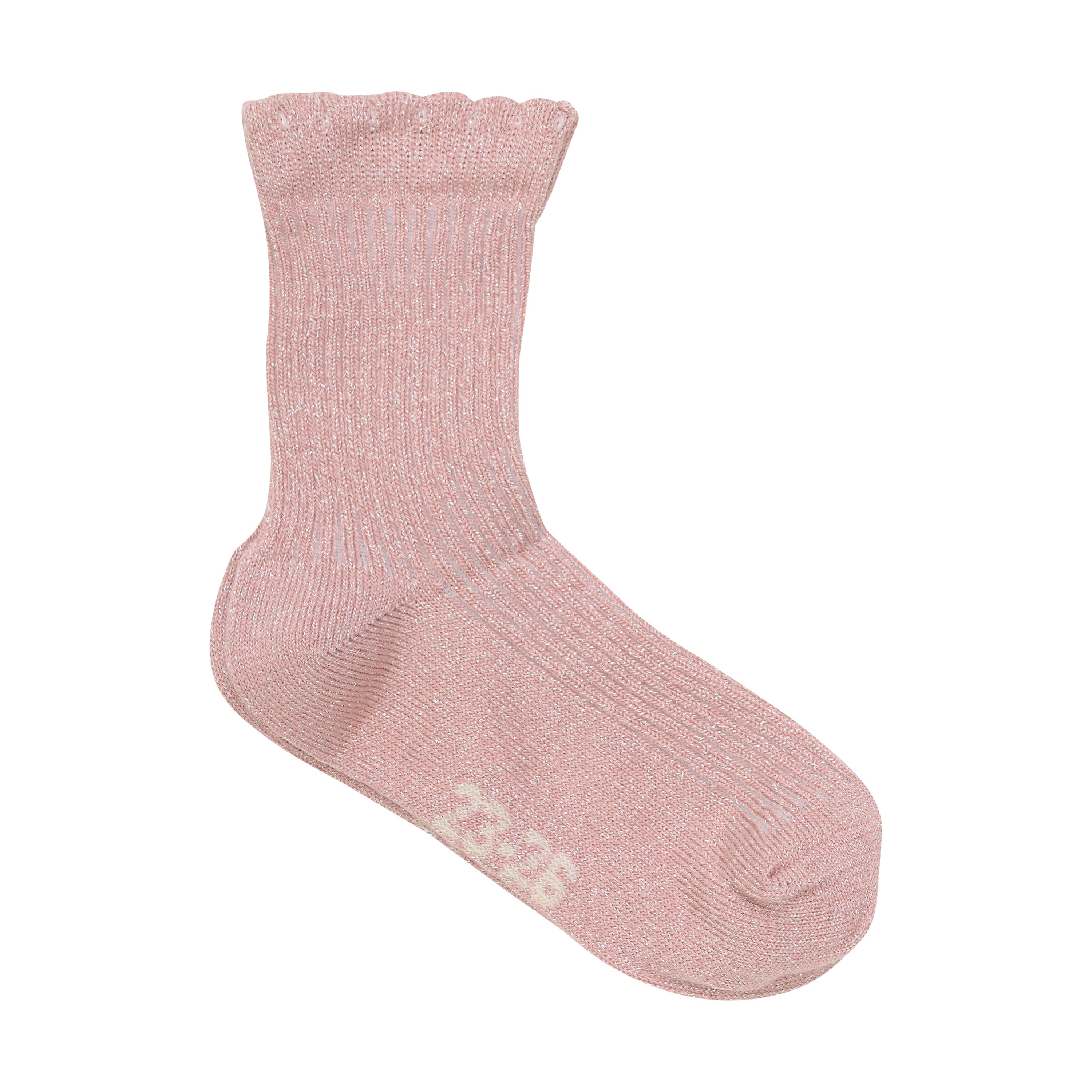 Minymo - 2-pack sokken met glitter Ash rose