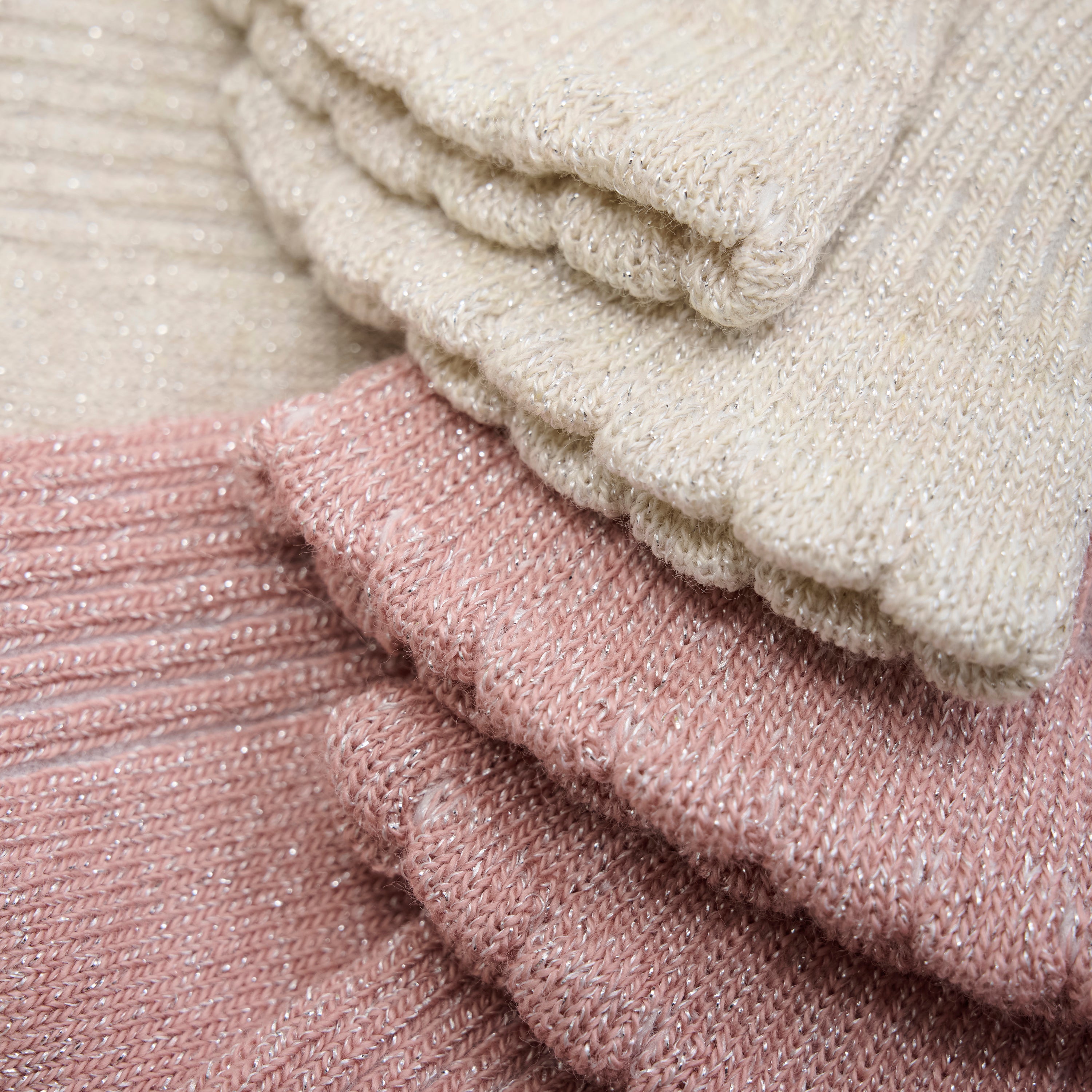 Minymo - 2-pack sokken met glitter Ash rose