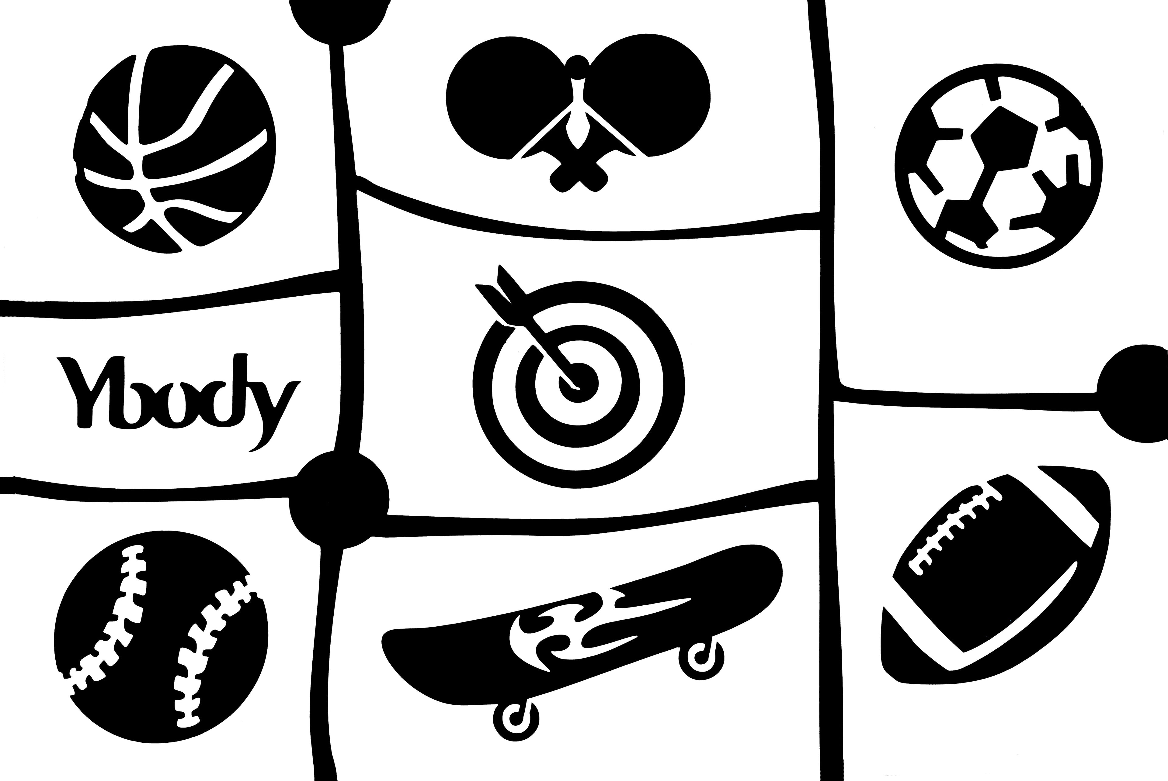 Superstar - Glittertattoo stencil A5 (Sport)