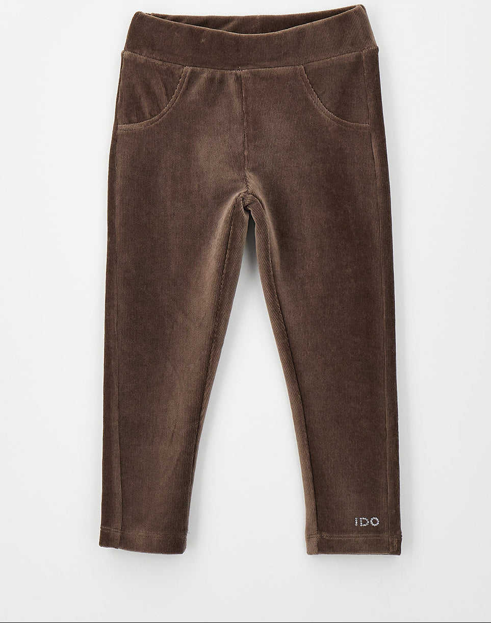 iDO - velour legging bruin