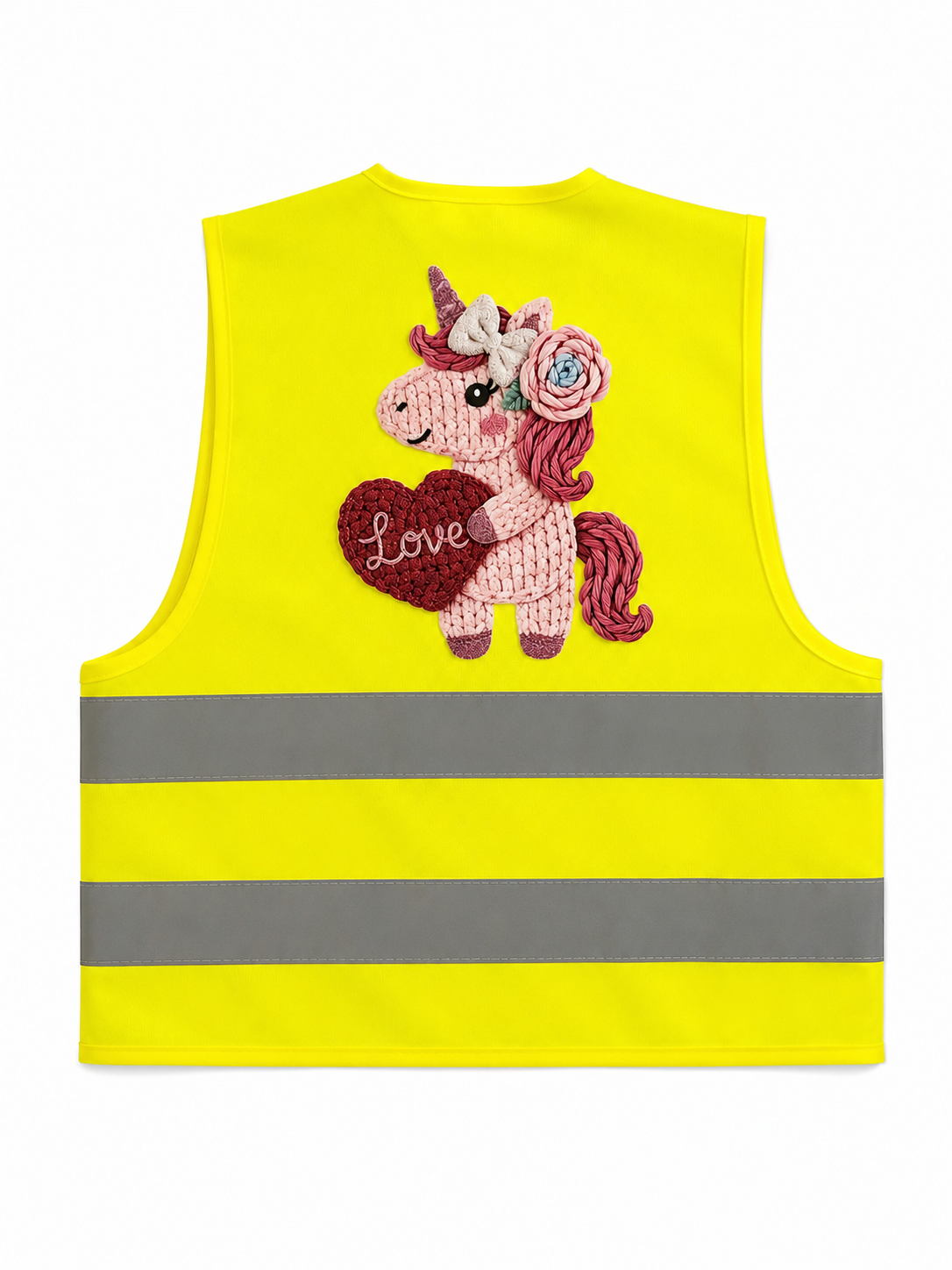 Korntex Fluo Hesje Kind Geel met Rits - Unicorn