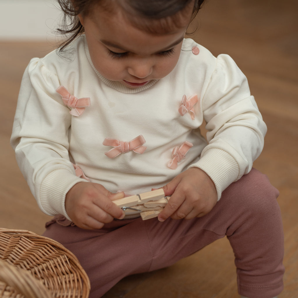 Dirkje - Sweater strikjes girls blossom breeze