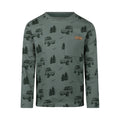 Koko Noko Longsleeve Jongens – Groen met Auto Print
