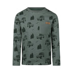 Koko Noko Longsleeve Jongens – Groen met Auto Print