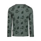 Koko Noko Longsleeve Jongens – Groen met Auto Print