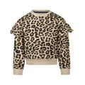 Meisjes Sweater met Ruffles en Panterprint | Koko Noko