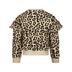 Meisjes Sweater met Ruffles en Panterprint | Koko Noko