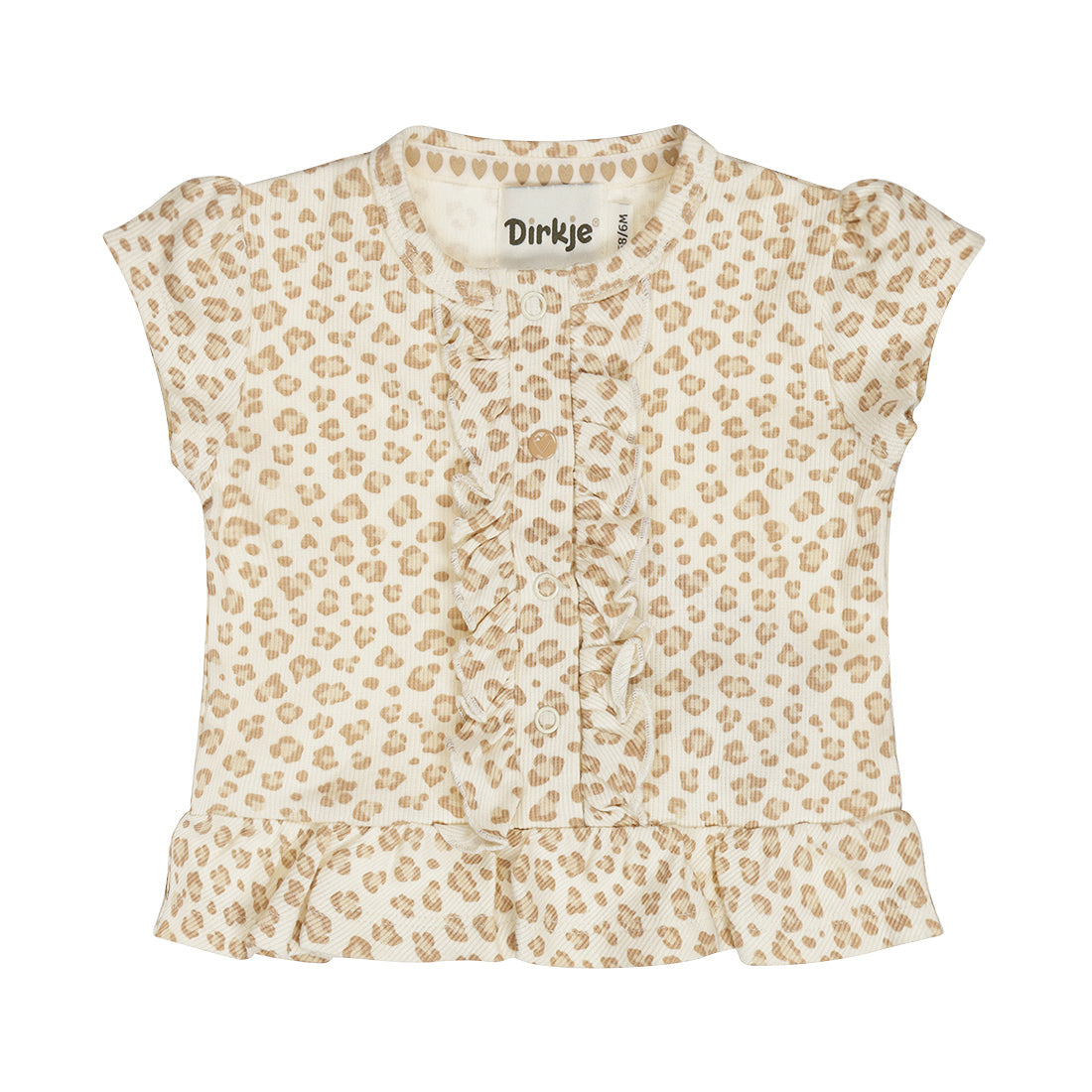 Dirkje - T-shirt Leopard off-white