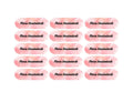 Labels Roze aquarel