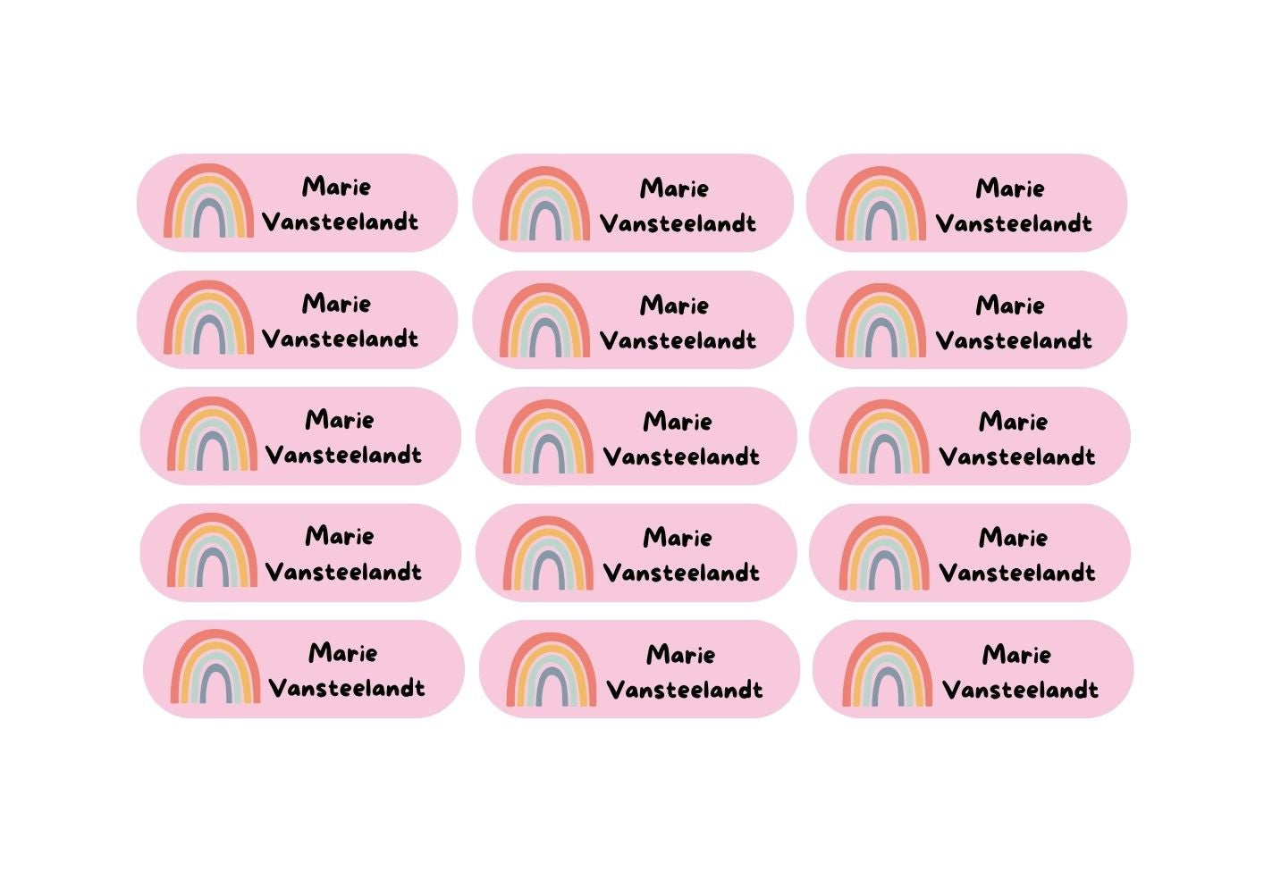 Labels Roze regenboog
