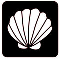 Stencil glittertattoo Shell