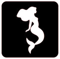 Stencil glittertattoo Zeemeermin 4