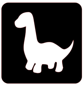 Stencil glittertattoo Dino 3