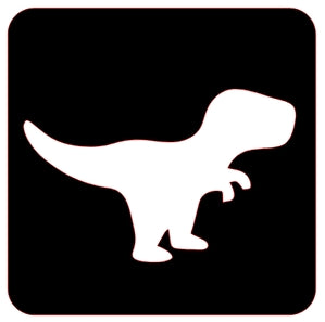 Stencil glittertattoo Dino 2