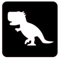 Stencil glittertattoo Dino