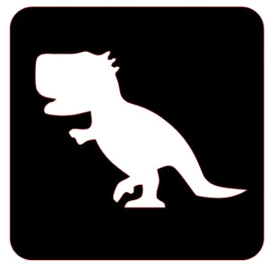 Stencil glittertattoo Dino