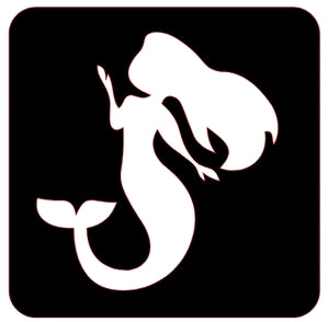 Stencil glittertattoo Zeemeermin 3
