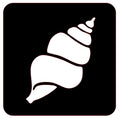 Stencil glittertattoo Shell 2