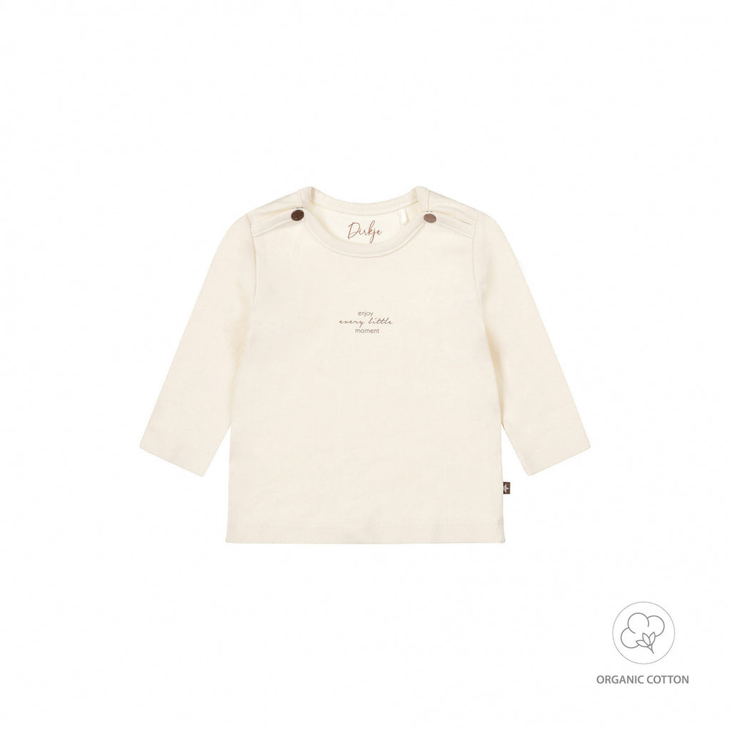 Dirkje - Longsleeve off white Enjoy every little moment