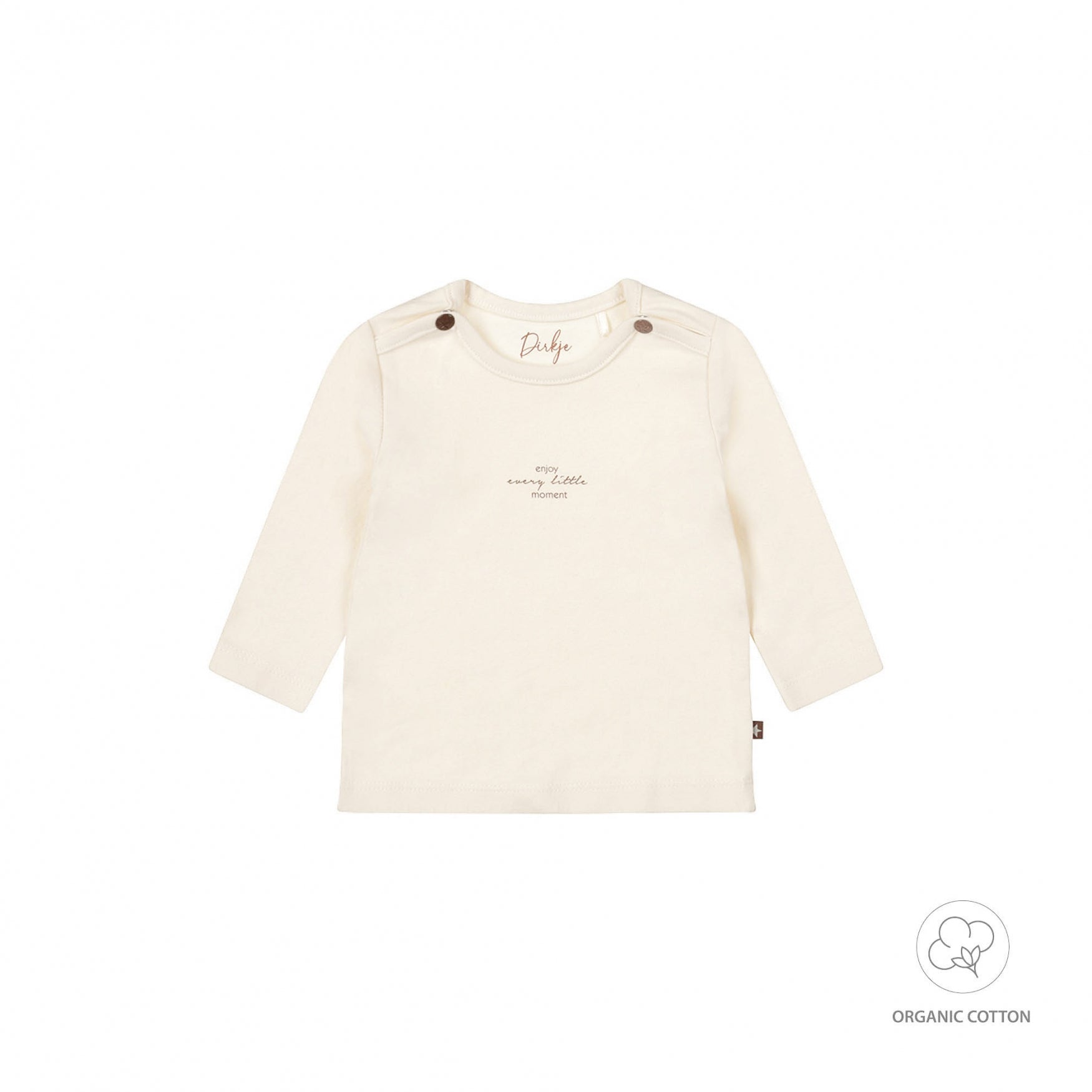 Dirkje - Longsleeve off white Enjoy every little moment