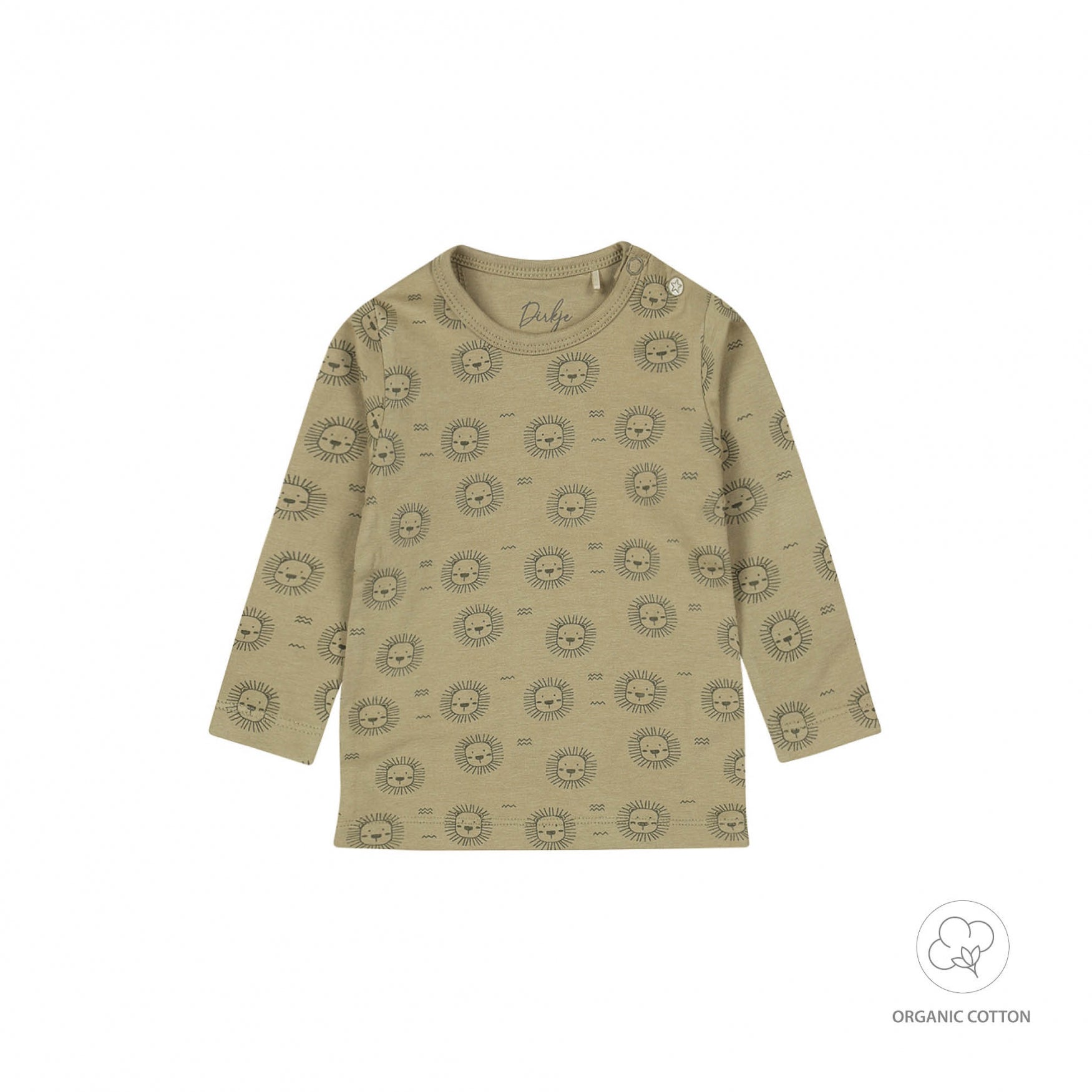 Dirkje - Longsleeve Faded green leeuw
