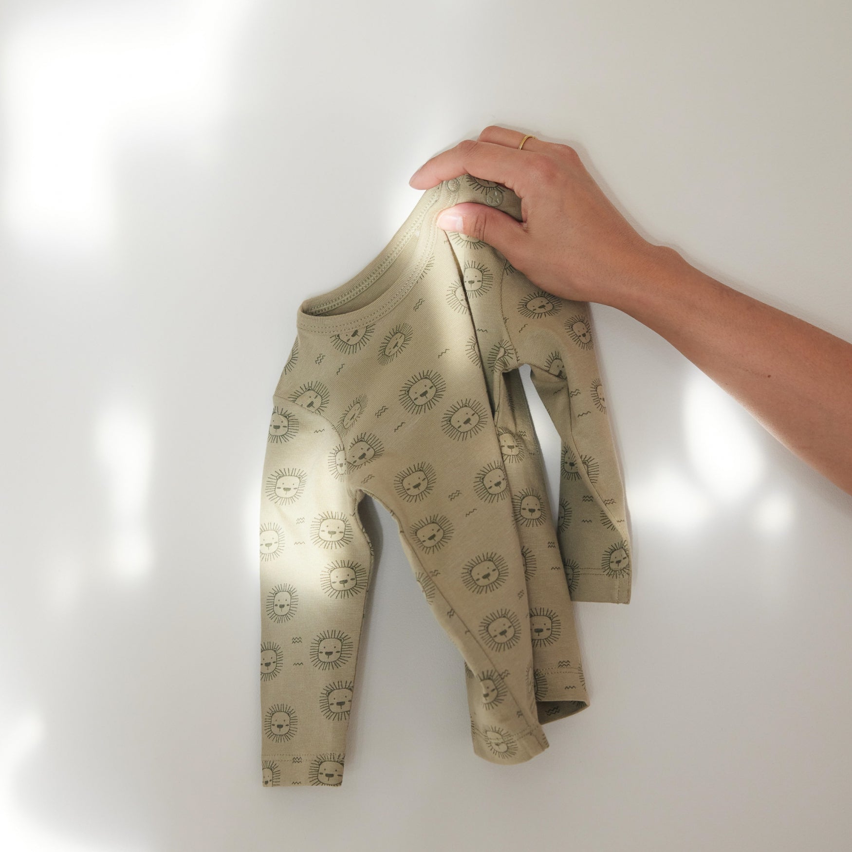 Dirkje - Longsleeve Faded green leeuw