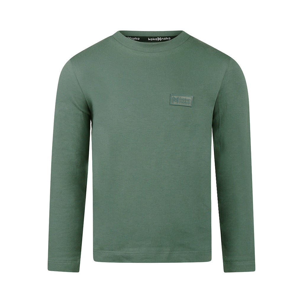 Koko Noko Jongens Longsleeve – Comfortabel Basic Shirt Groen| Pre-order ✨