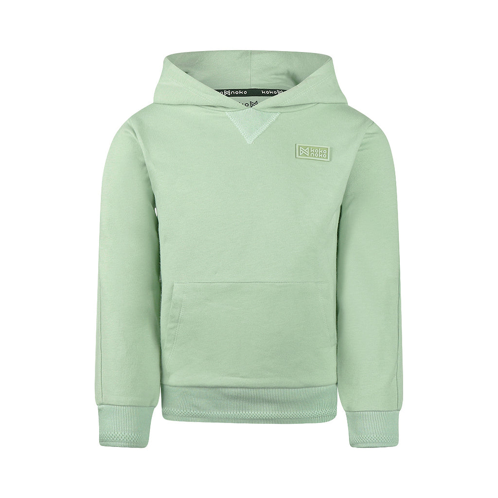 Koko Noko Jongens Hoodie – Comfortabele Sweater met Capuchon Faded green | Pre-order ✨