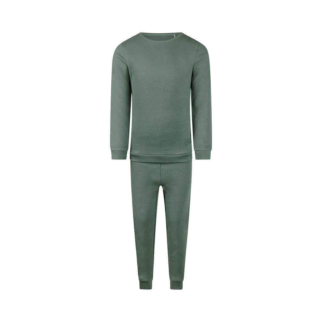 Koko Noko Kinderpyjama Boys| 2-delige Pyjamaset Boys Dark Green| Pre-order