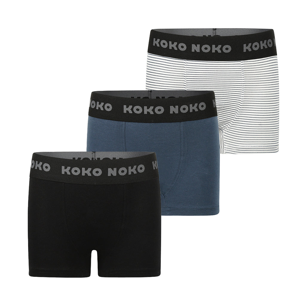 Koko Noko Jongens Boxershort Set – 3-pack Navy Blue | Pre-order ✨