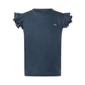 Meisjes T-shirt met Ruffle Mouwen Navy – Pre-order ✨