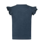 Meisjes T-shirt met Ruffle Mouwen Navy – Pre-order ✨